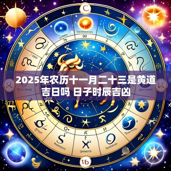 2025年农历十一月二十三是黄道吉日吗 日子时辰吉凶