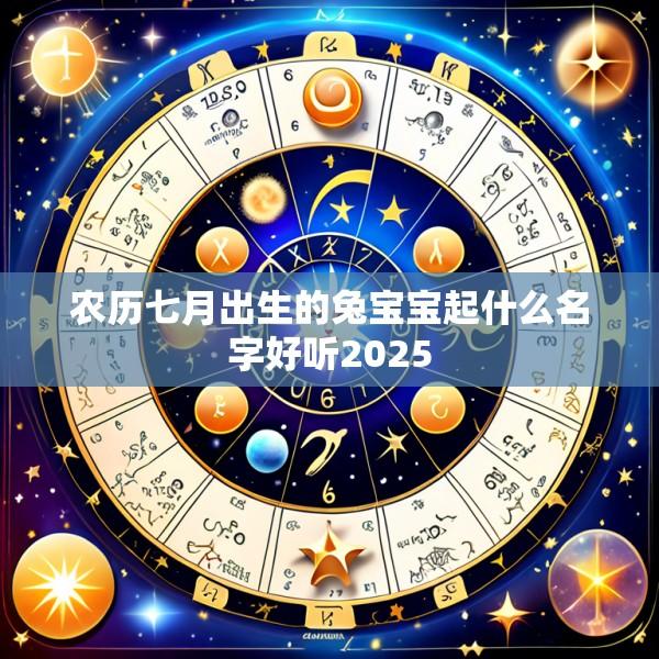 农历七月出生的兔宝宝起什么名字好听2025