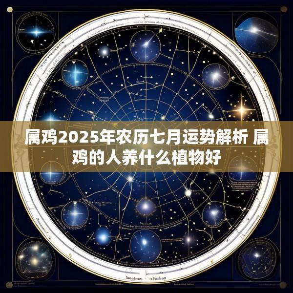 属鸡2025年农历七月运势解析 属鸡的人养什么植物好