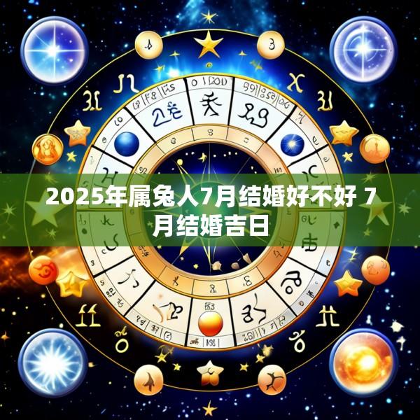 2025年属兔人7月结婚好不好 7月结婚吉日