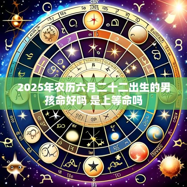 2025年农历六月二十二出生的男孩命好吗 是上等命吗