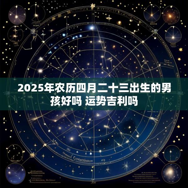 2025年农历四月二十三出生的男孩好吗 运势吉利吗
