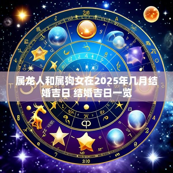 属龙人和属狗女在2025年几月结婚吉日 结婚吉日一览