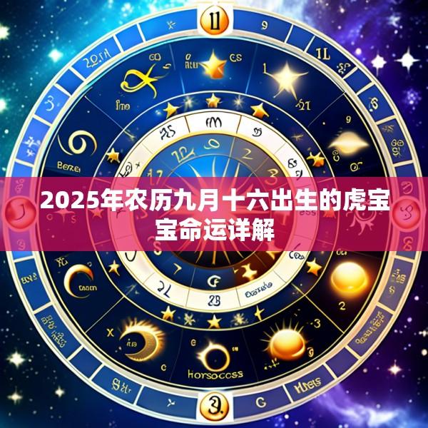 2025年农历九月十六出生的虎宝宝命运详解