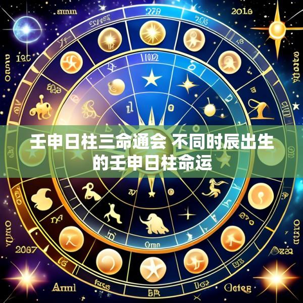壬申日柱三命通会 不同时辰出生的壬申日柱命运