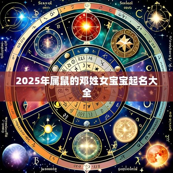 2025年属鼠的邓姓女宝宝起名大全