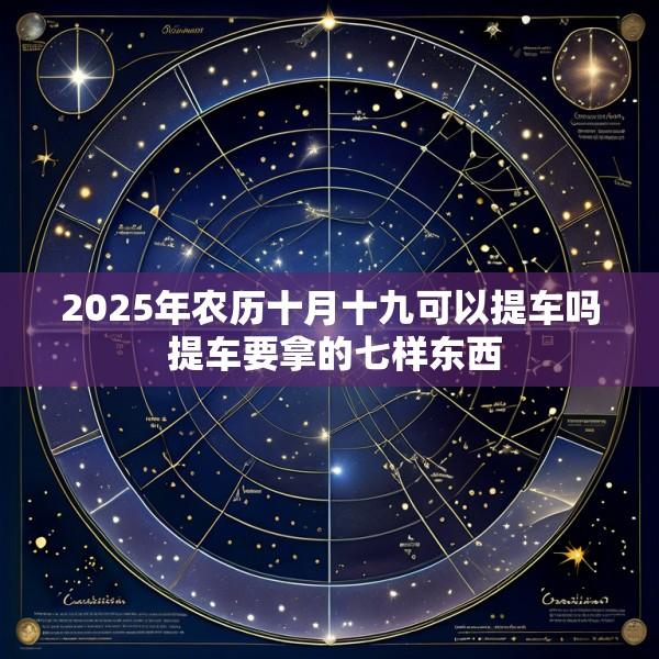 2025年农历十月十九可以提车吗 提车要拿的七样东西
