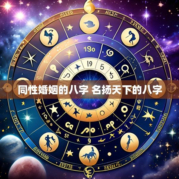 同性婚姻的八字 名扬天下的八字