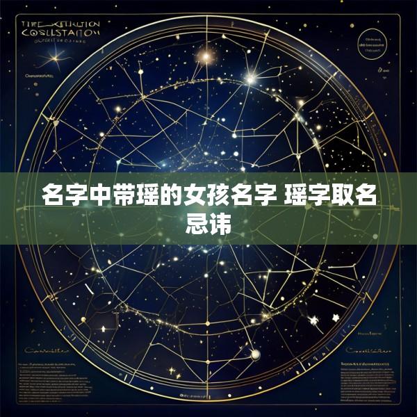 名字中带瑶的女孩名字 瑶字取名忌讳