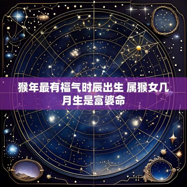 猴年最有福气时辰出生 属猴女几月生是富婆命