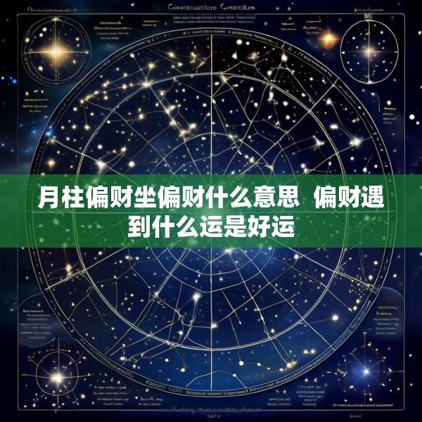 月柱偏财坐偏财什么意思  偏财遇到什么运是好运