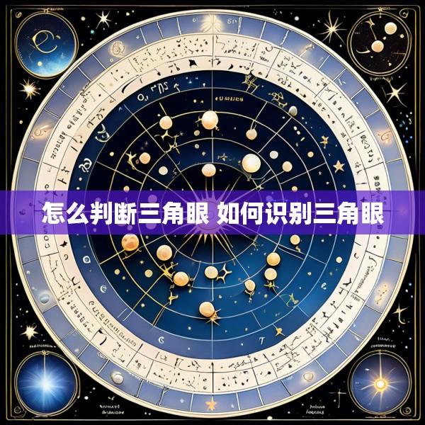 怎么判断三角眼 如何识别三角眼