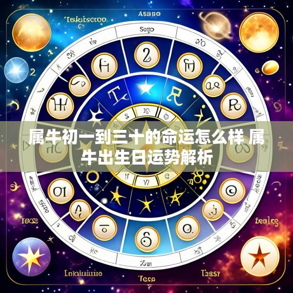 属牛初一到三十的命运怎么样 属牛出生日运势解析