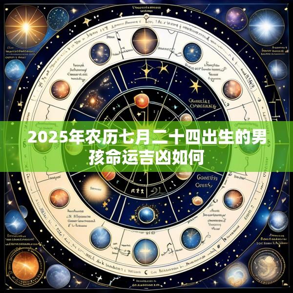 2025年农历七月二十四出生的男孩命运吉凶如何