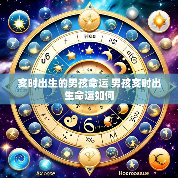亥时出生的男孩命运 男孩亥时出生命运如何