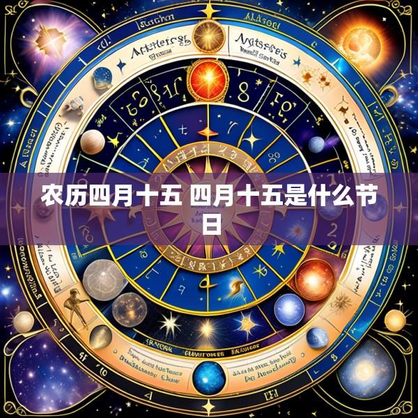 农历四月十五 四月十五是什么节日