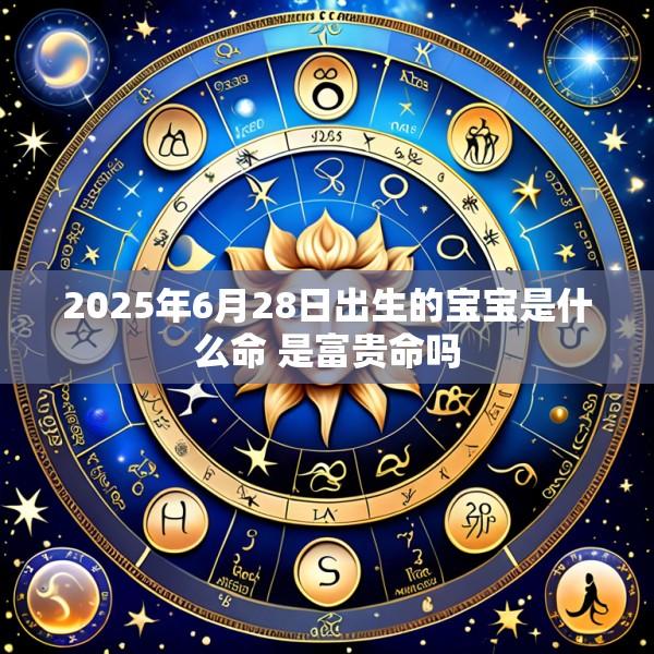 2025年6月28日出生的宝宝是什么命 是富贵命吗
