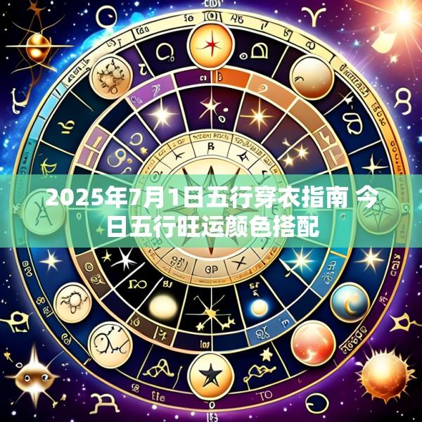 2025年7月1日五行穿衣指南 今日五行旺运颜色搭配