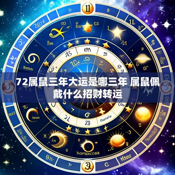 72属鼠三年大运是哪三年 属鼠佩戴什么招财转运