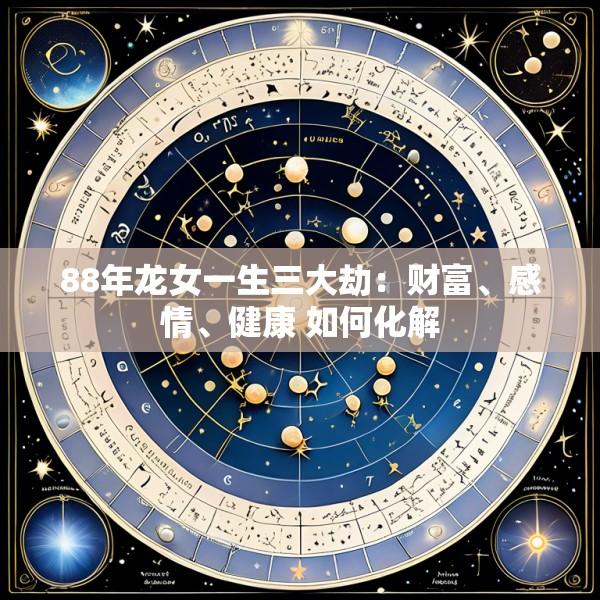 88年龙女一生三大劫：财富、感情、健康 如何化解