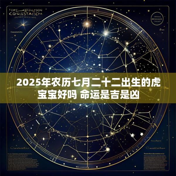 2025年农历七月二十二出生的虎宝宝好吗 命运是吉是凶