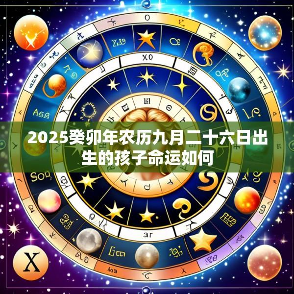 2025癸卯年农历九月二十六日出生的孩子命运如何