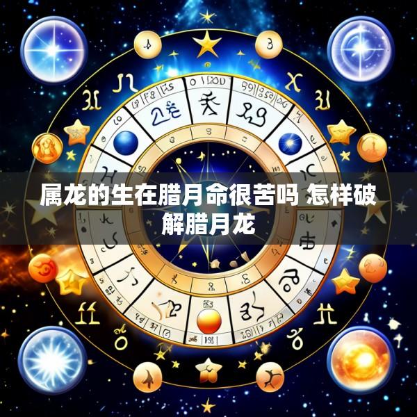 属龙的生在腊月命很苦吗 怎样破解腊月龙