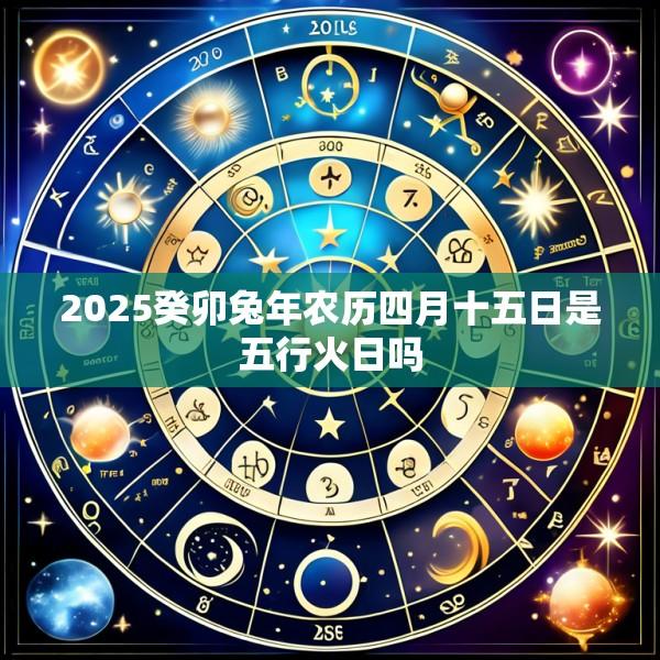 2025癸卯兔年农历四月十五日是五行火日吗