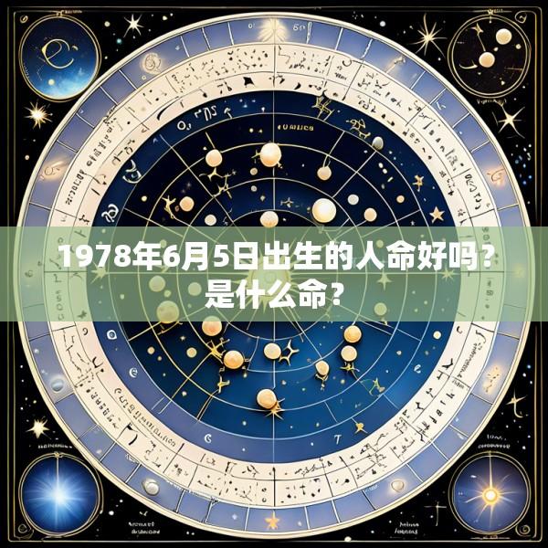 1978年6月5日出生的人命好吗？是什么命？