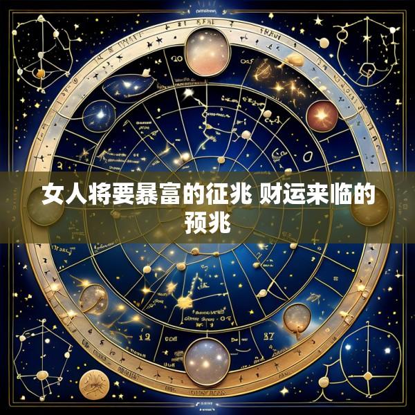 女人将要暴富的征兆 财运来临的预兆