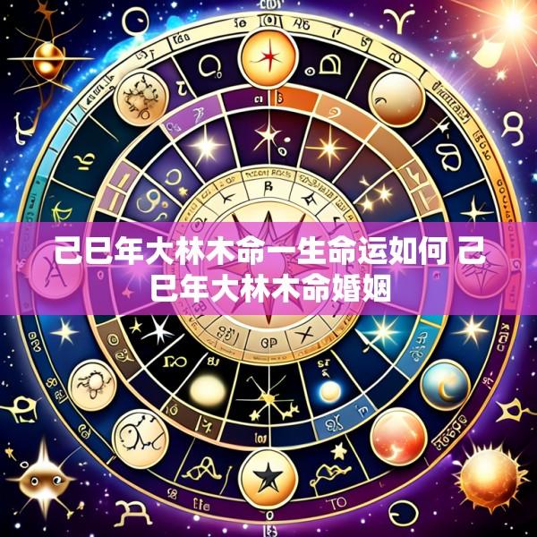 己巳年大林木命一生命运如何 己巳年大林木命婚姻