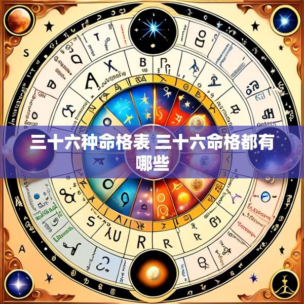 三十六种命格表 三十六命格都有哪些
