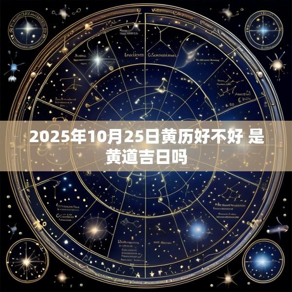 2025年10月25日黄历好不好 是黄道吉日吗