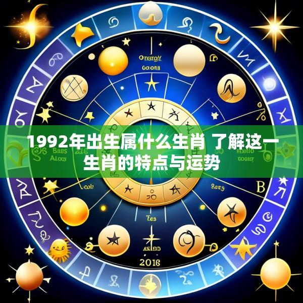 1992年出生属什么生肖 了解这一生肖的特点与运势
