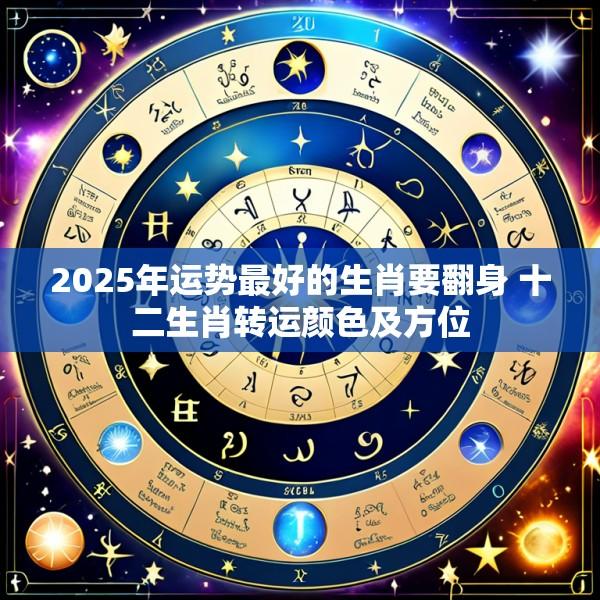 2025年运势最好的生肖要翻身 十二生肖转运颜色及方位
