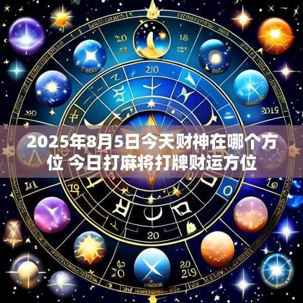 2025年8月5日今天财神在哪个方位 今日打麻将打牌财运方位