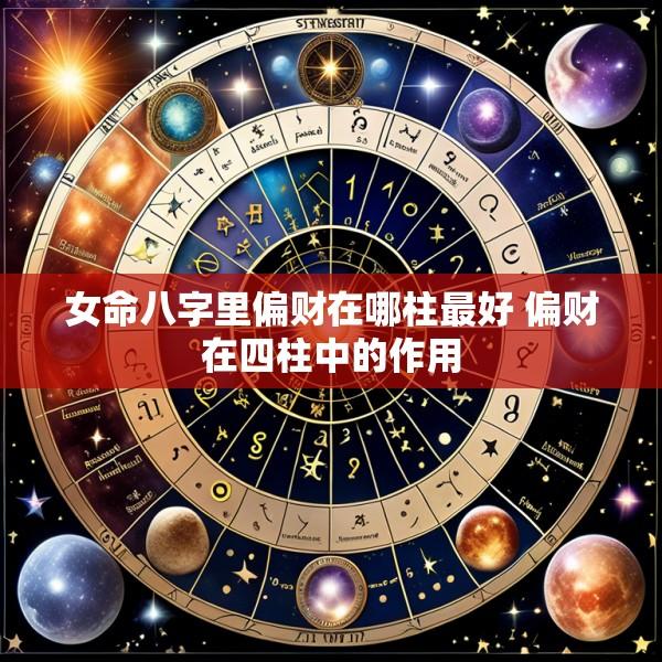 女命八字里偏财在哪柱最好 偏财在四柱中的作用