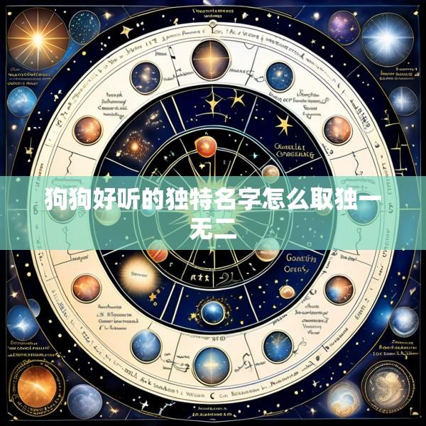 狗狗好听的独特名字怎么取独一无二