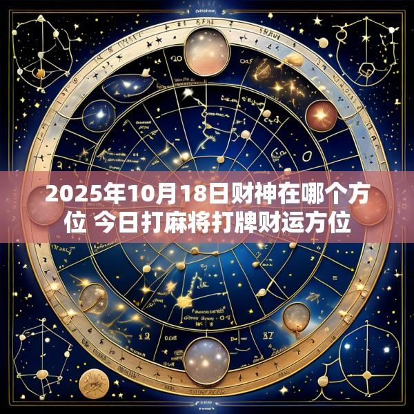 2025年10月18日财神在哪个方位 今日打麻将打牌财运方位