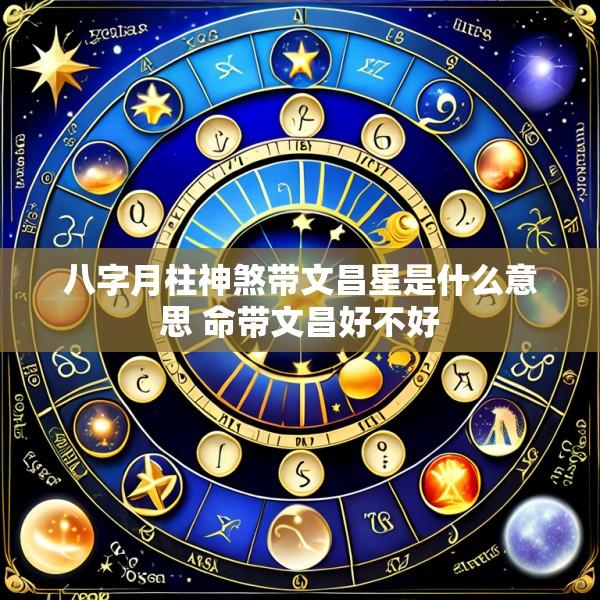 八字月柱神煞带文昌星是什么意思 命带文昌好不好