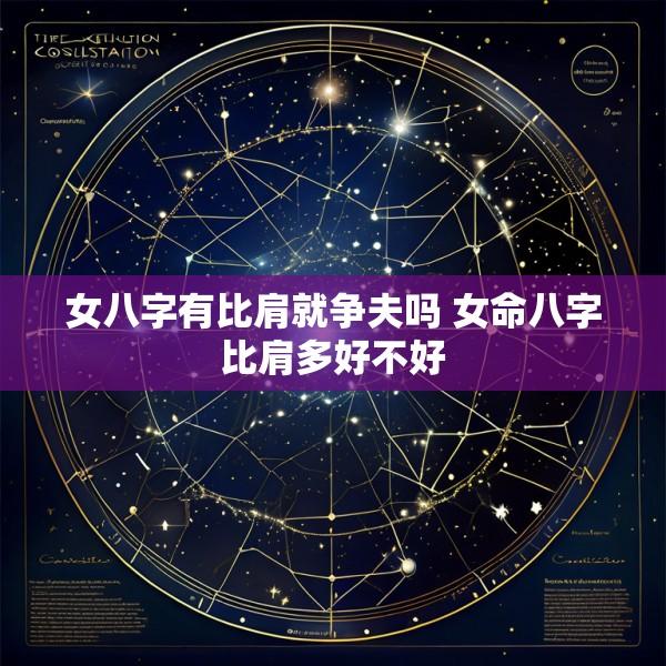 女八字有比肩就争夫吗 女命八字比肩多好不好