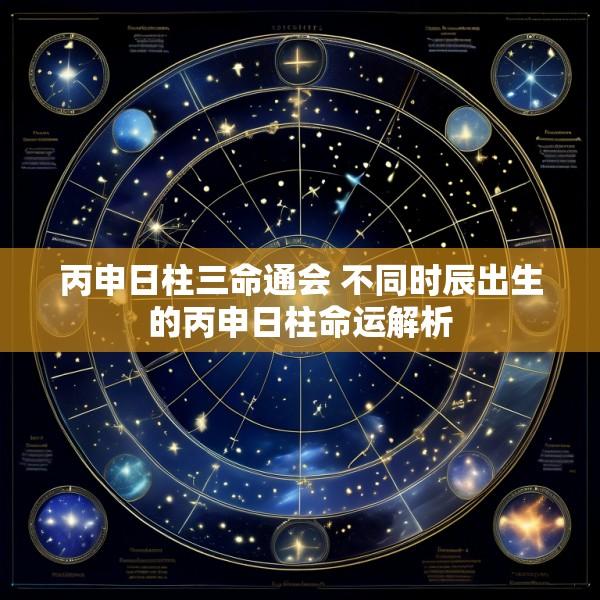 丙申日柱三命通会 不同时辰出生的丙申日柱命运解析