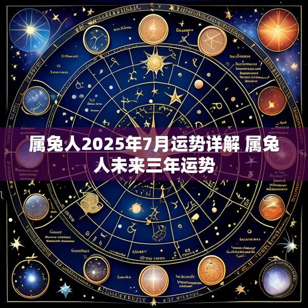 属兔人2025年7月运势详解 属兔人未来三年运势