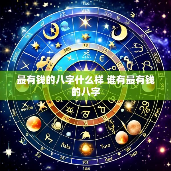 最有钱的八字什么样 谁有最有钱的八字
