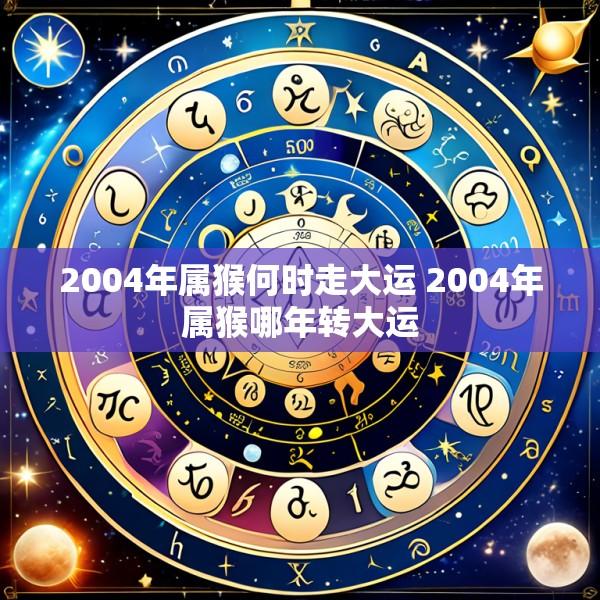 2004年属猴何时走大运 2004年属猴哪年转大运