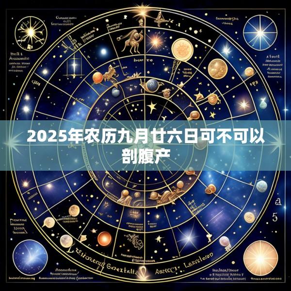 2025年农历九月廿六日可不可以剖腹产