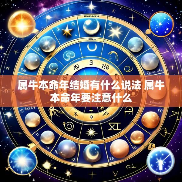 属牛本命年结婚有什么说法 属牛本命年要注意什么
