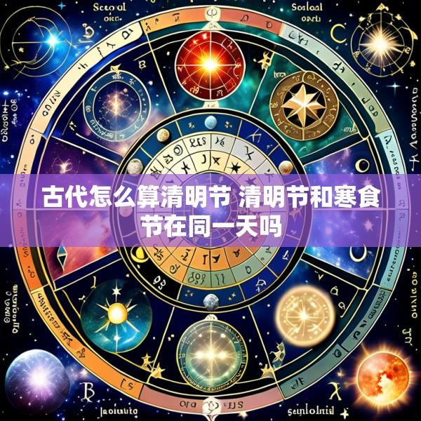古代怎么算清明节 清明节和寒食节在同一天吗