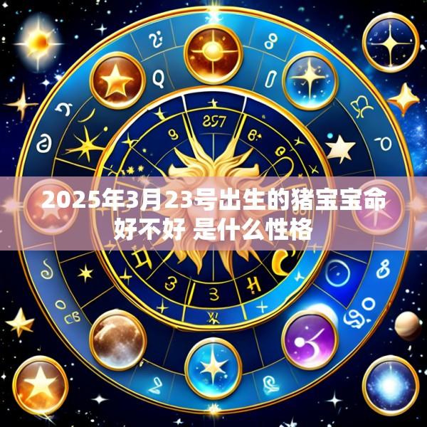 2025年3月23号出生的猪宝宝命好不好 是什么性格