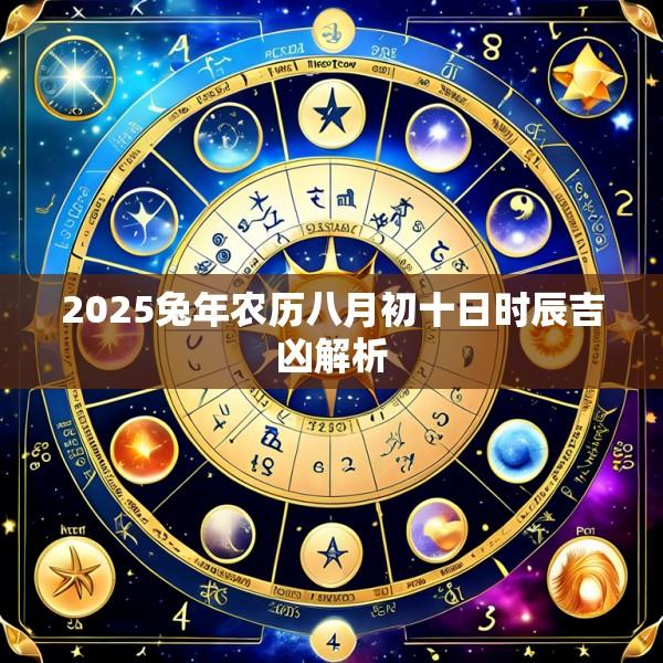 2025兔年农历八月初十日时辰吉凶解析